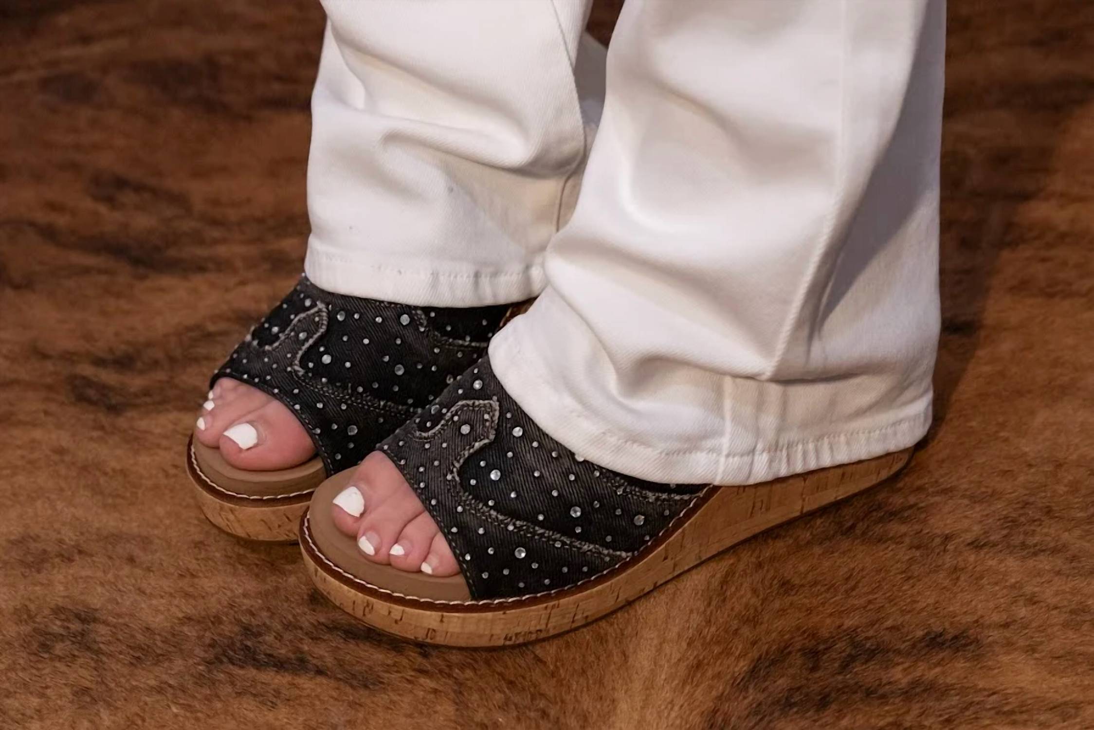 Corkys Footwear - Women's Denim Wedge Sandals