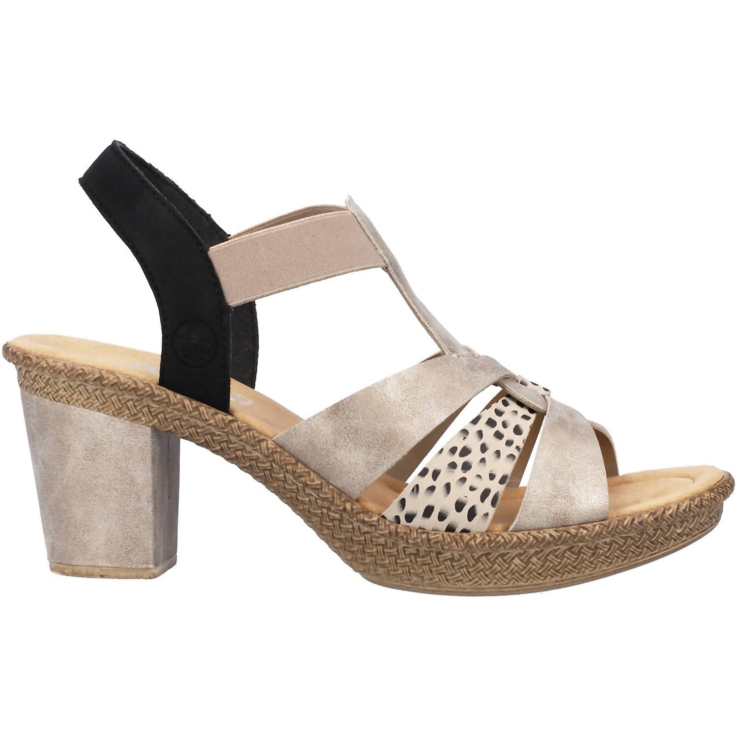 Rieker - Women's Rabea K3 High Heel Ankle Strap Sandal