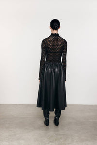 Enza Costa - LACE LONG SLEEVE TURTLENECK TOP
