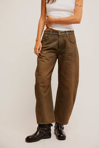 Free People - Good Luck Coated Barrel Jeans