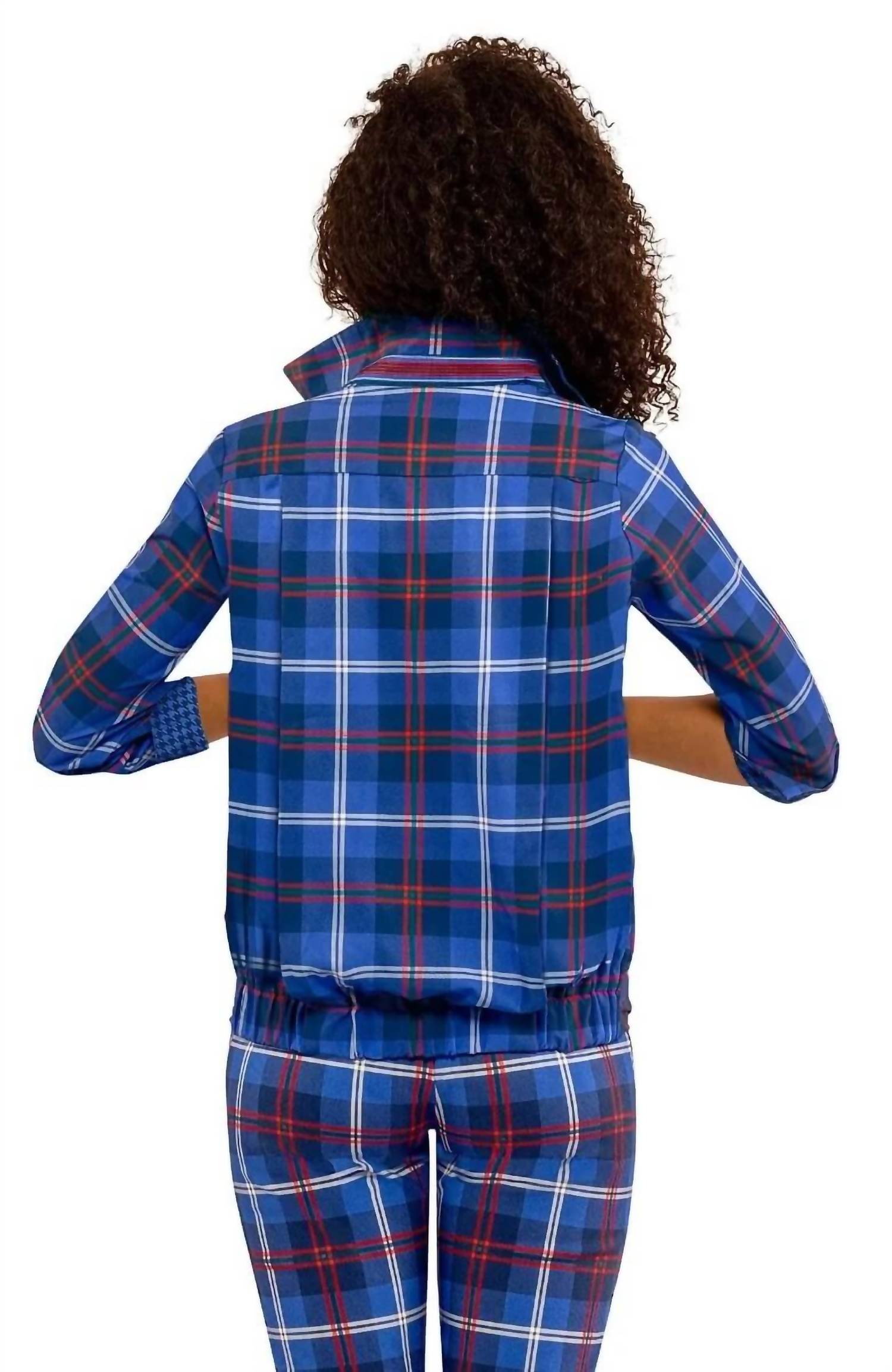 Gretchen Scott - Middleton Plaid Puff Sleeve Top Shirt