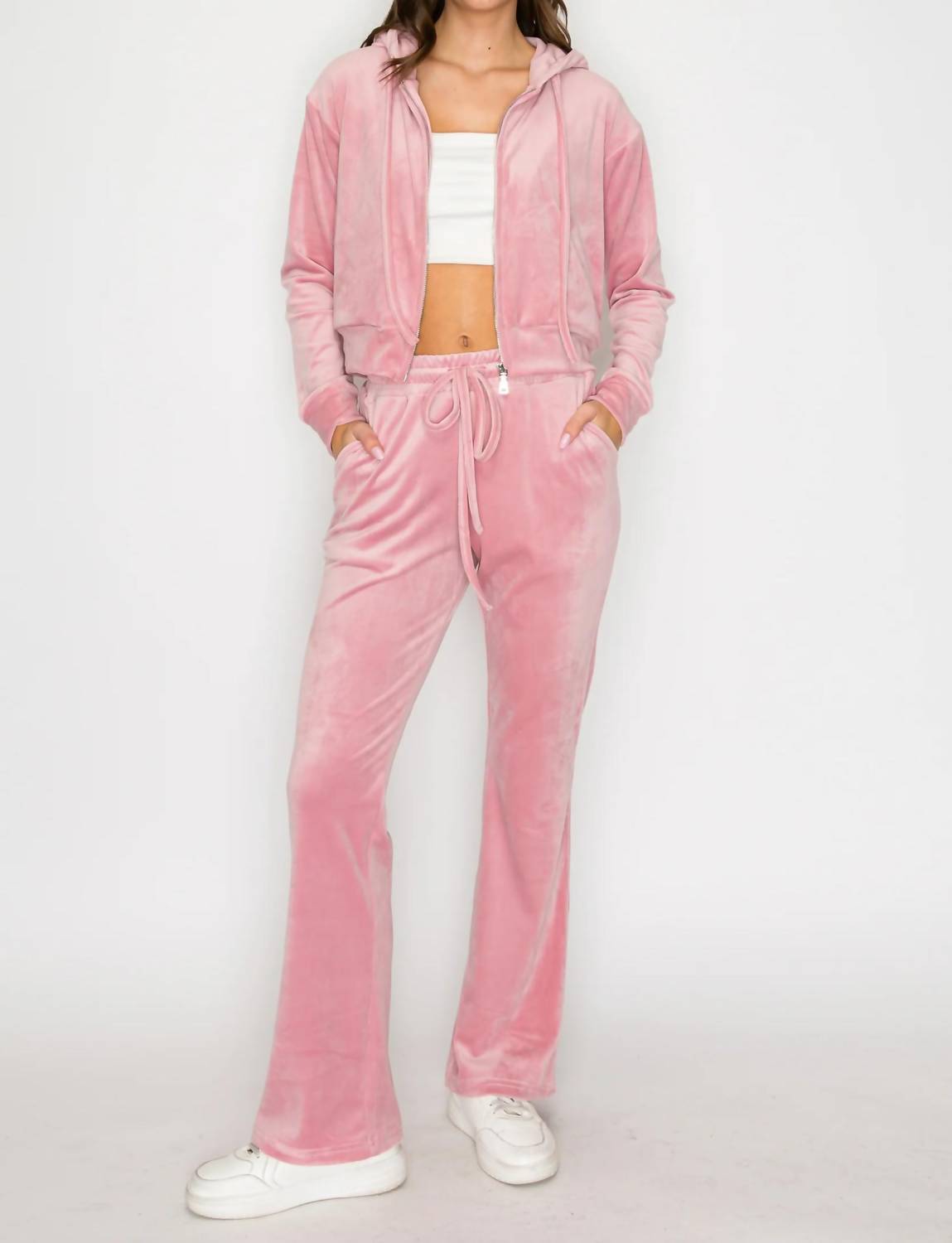 Knit Riot - Classic Velour Zip Hoodie