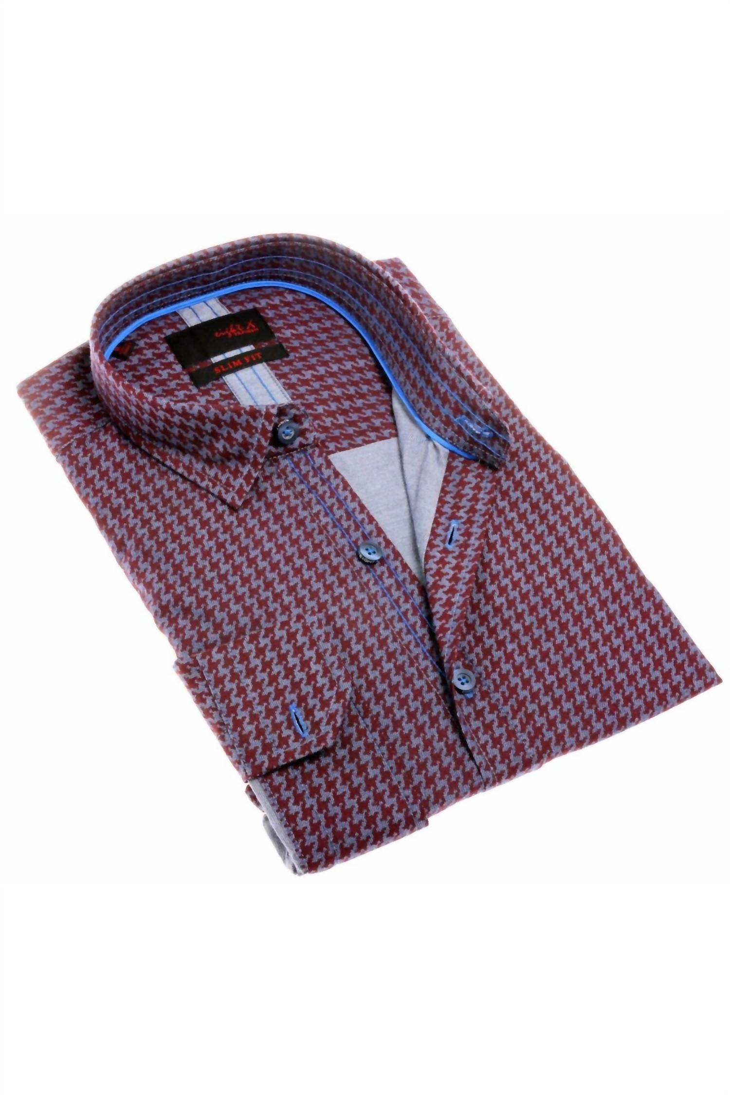 Eight X - Patterned Denim Button Down Shirt
