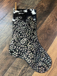 Showman - Glitter Cowhide Christmas Stocking