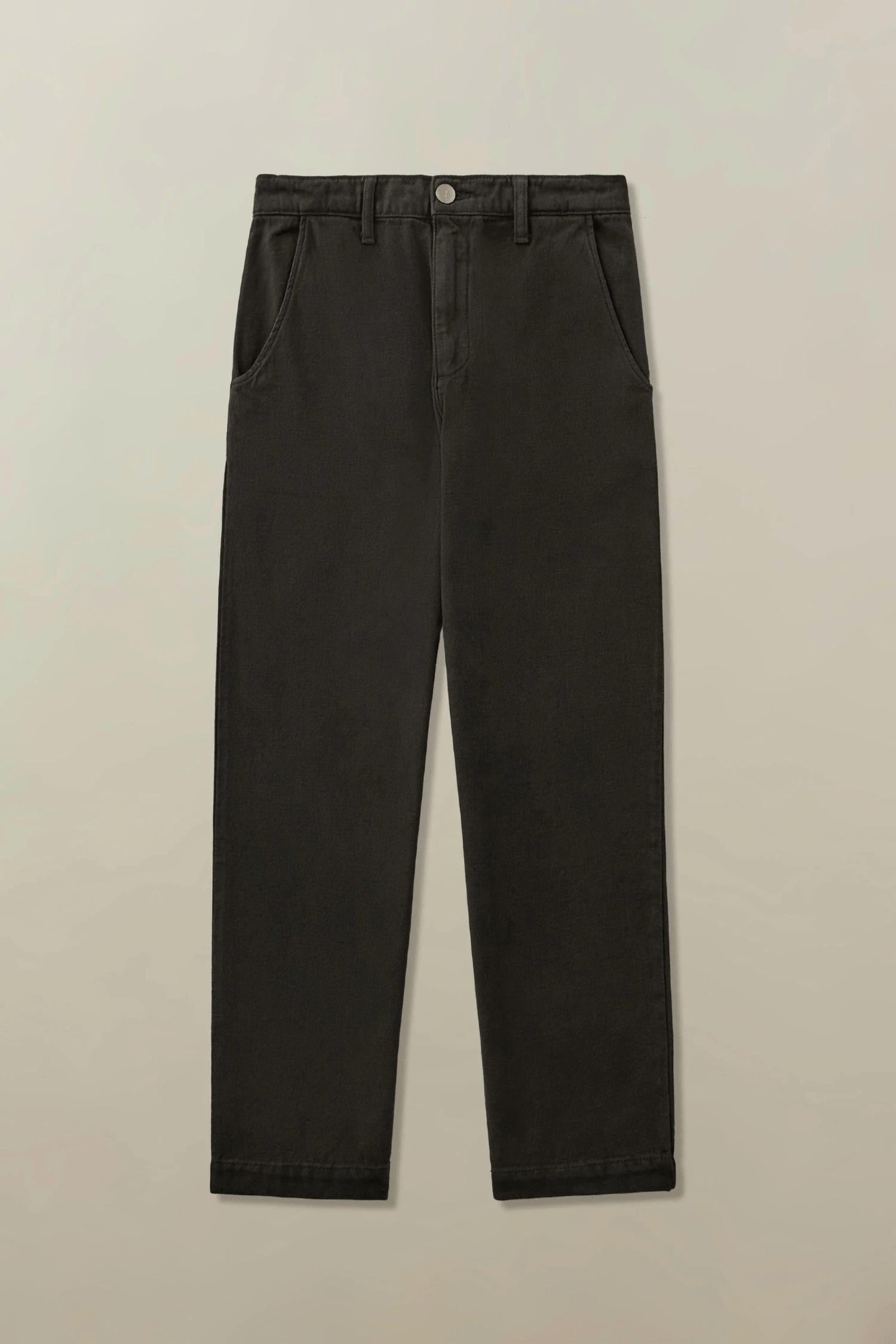 Road to Nowhere Carter Wide Leg Moleskin Trouser in charcoal - men's pants - alternate view