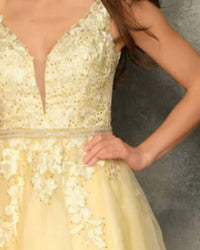 Dave & Johnny - Embroidered Tulle Dress With Rhinestone Belt
