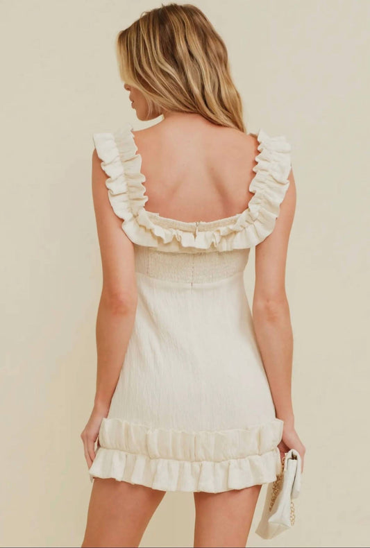 Cloud Ten - Camdyn Ruffled Shoulder Mini Dress