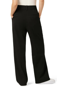 Favorite Daughter Shortie Wide-leg Trousers in black - women's pants - alternate view