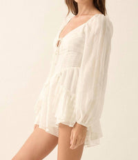 Promesa - Stripe Ruffled Romper