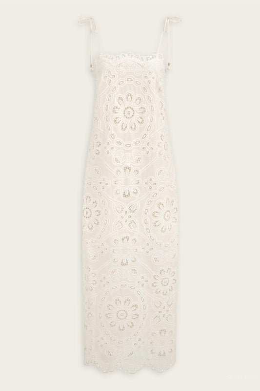 Zimmermann - Rhiannon Embroidered Midi Dress