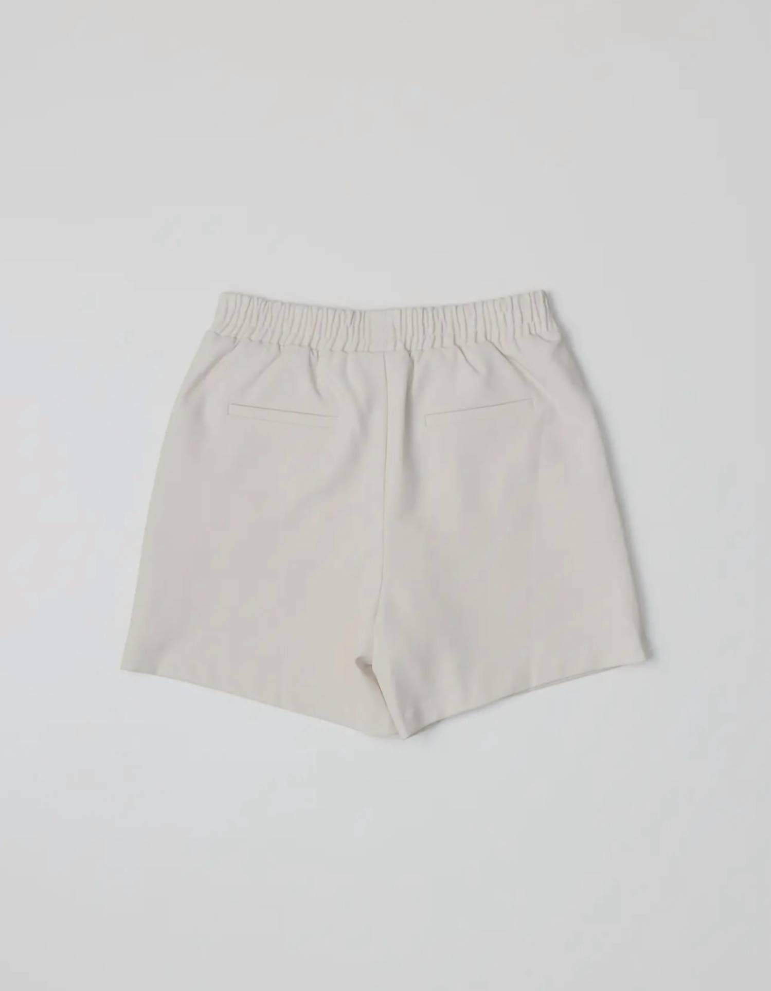 By Together Women's Refined Shorts in milk - women's shorts - alternate view