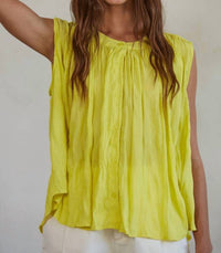 By Together - Button Down Shirring Top
