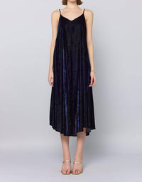 Babette Caroli Velvet Midi Dress in black - women's dress