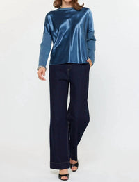 Nyland - Adina Mixed Media Metallic Knit Sweater