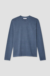 Save Khaki United - Men's Long Sleeve Organic Hemp Stripe Crew Tee