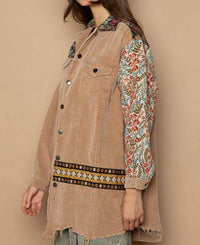 Pol - Oversized Jacquard Print Shacket