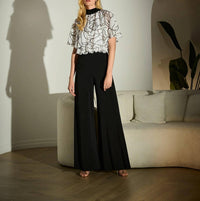 Joseph Ribkoff - Foiled Floral Flared Jumpsuit