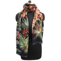 Vismaya - Women's Woodland Embroidered Wool Scarf