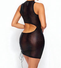 Maypink - Im The Standard Sleeveless Tank Side Lace Up Mini Dress