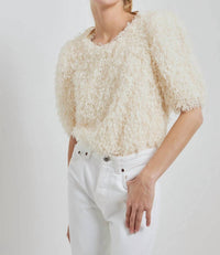 2.7 August Apparel - Fuzzy Feather Top