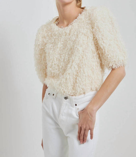 2.7 August Apparel - Fuzzy Feather Top