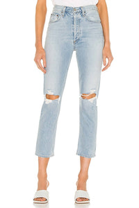 Agolde - Riley High Rise Straight Crop Jeans