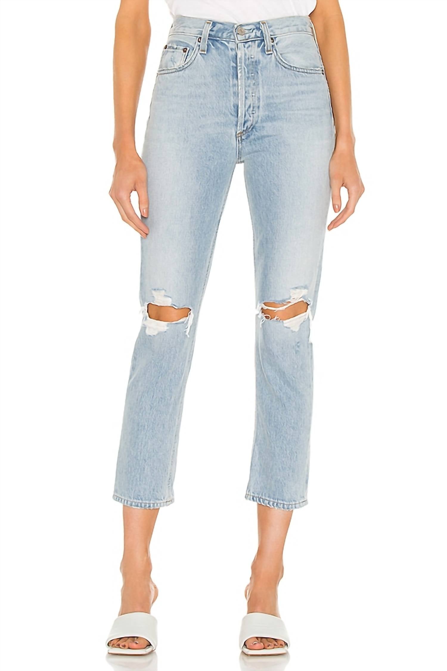 Agolde - Riley High Rise Straight Crop Jeans