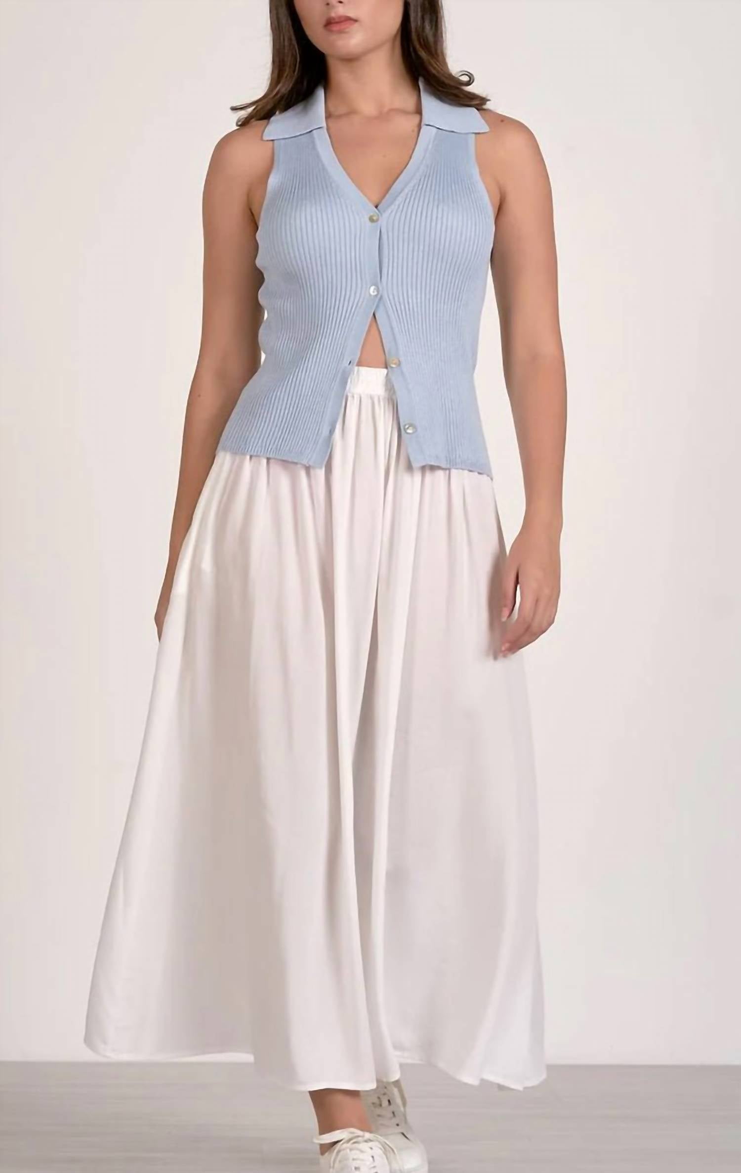Elan - Collared Knit Vest