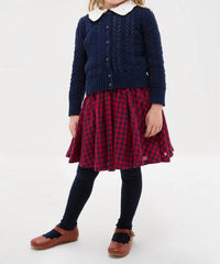 PINK CHICKEN Gianna Skirt in red blue check - kids' skirt