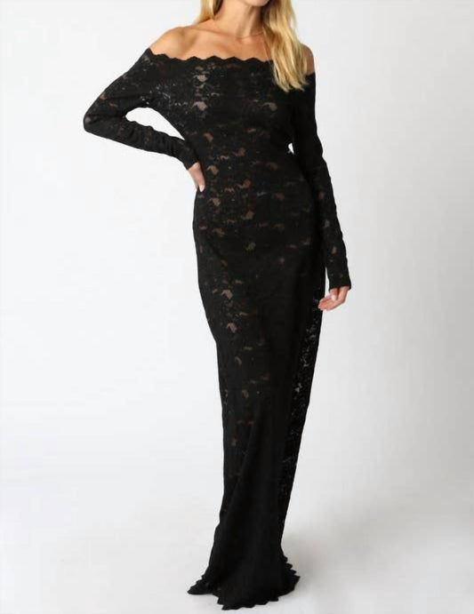 Olivaceous - Sadie Laced Maxi Dress