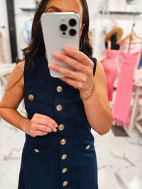 Zoe And Claire - Signature Style Coin Button Dress