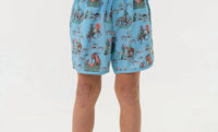 Burlebo - Kid's Print Compression Liner Swim Trunks