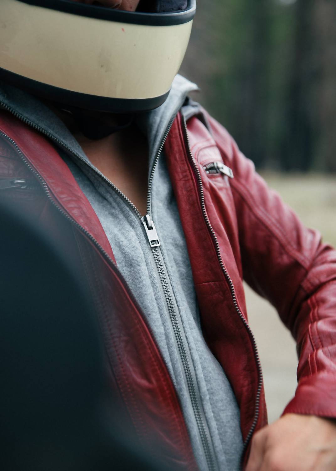 Iron & Resin Topanga Leather Jacket in red chili - women's jacket - view 4