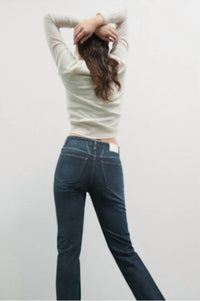 CLOSED Women's Long Sleeve Crewneck Knit Sweater in cream - women's sweater - detail view