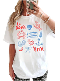 Hrt & Luv - La Dolce Vita Washed Graphic Tee