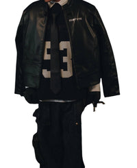 knotWTR Unisex I’m Worth A Lot Leather Jacket in black - men's jacket