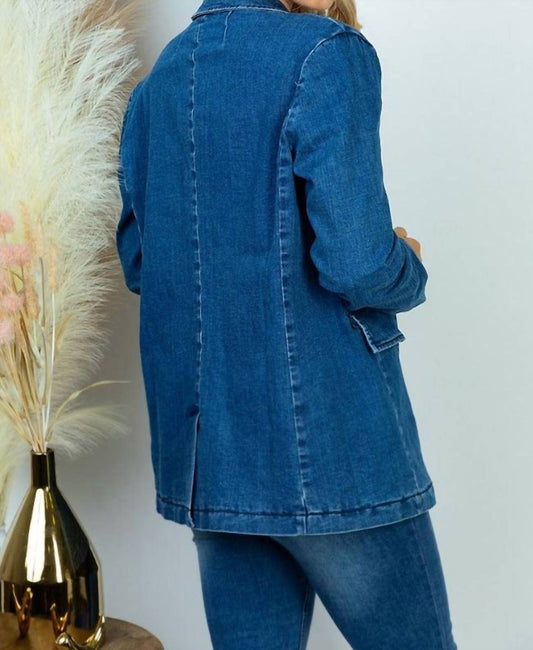 White Birch - Denim Blazer