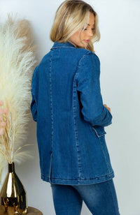 White Birch - Denim Blazer