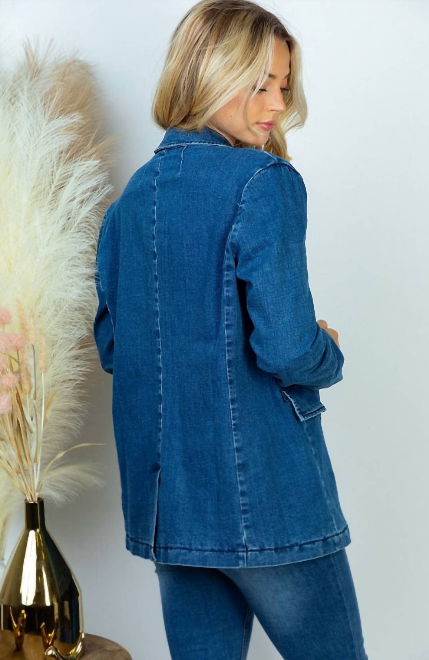 White Birch - Denim Blazer