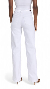 L'Agence Clayton Wide Leg Jeans in blanc - women's jeans - alternate view