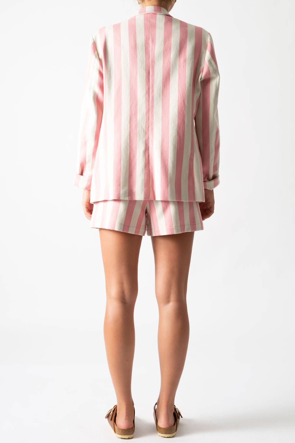 Miguelina - Chiara Oversized Striped Cotton Blazer