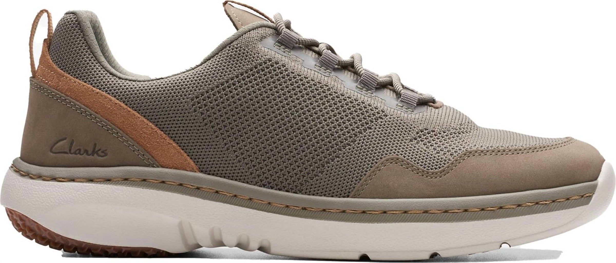 Clarks Men's Pro Knit Sneaker in stone combi - men's sneaker