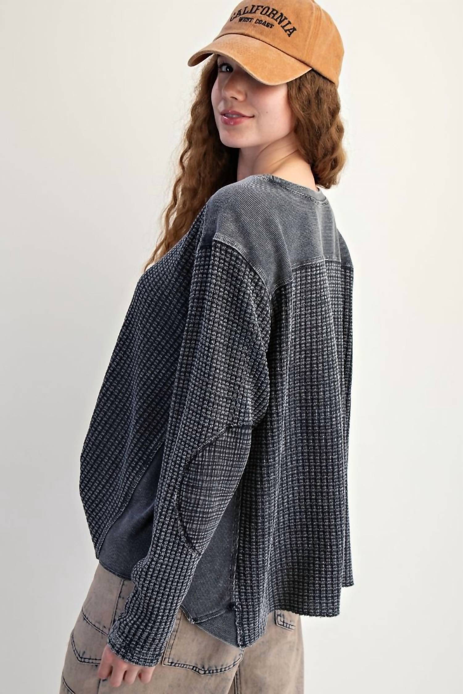 Easel - Ash Waffle Top