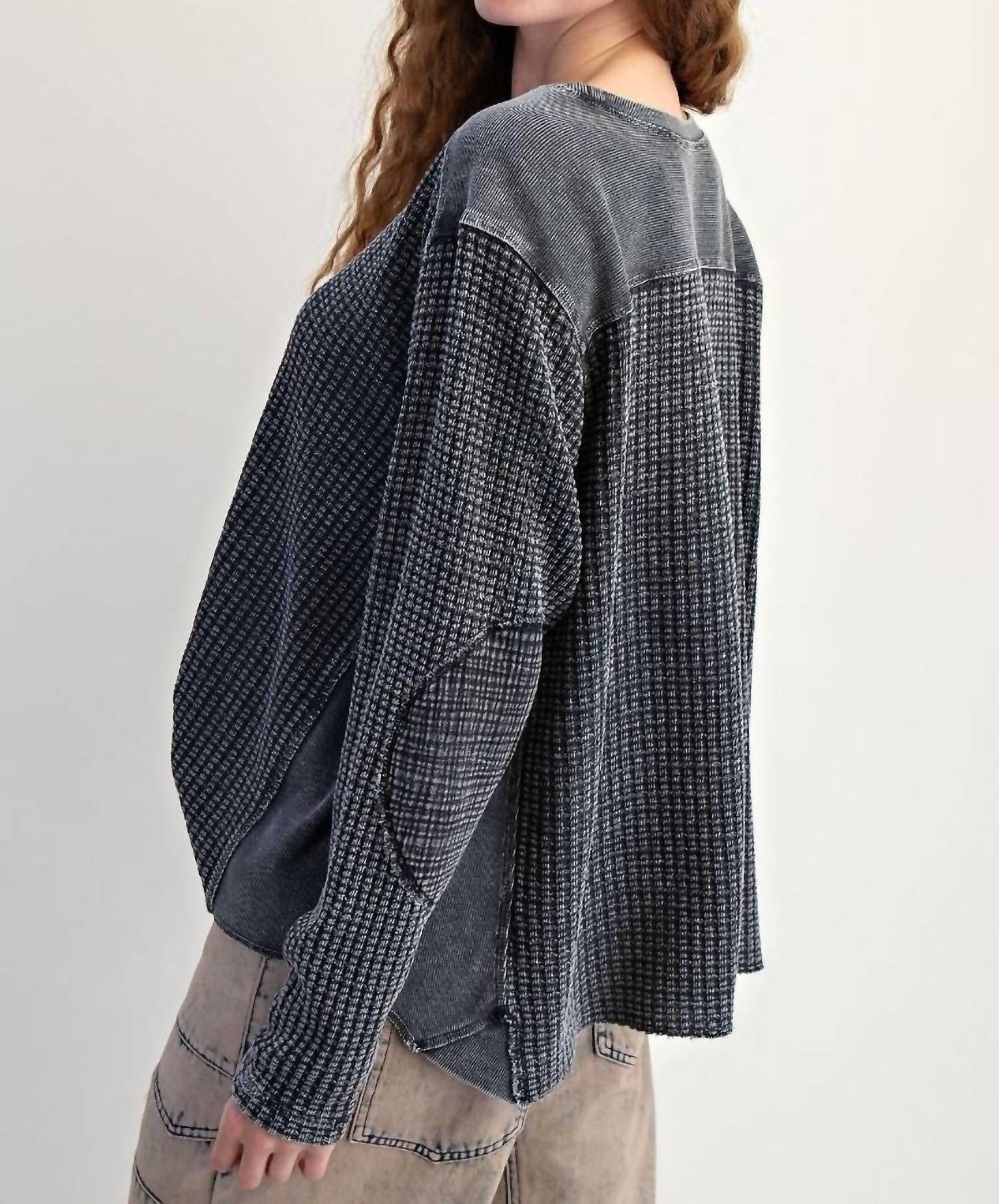 Easel - Ash Waffle Top
