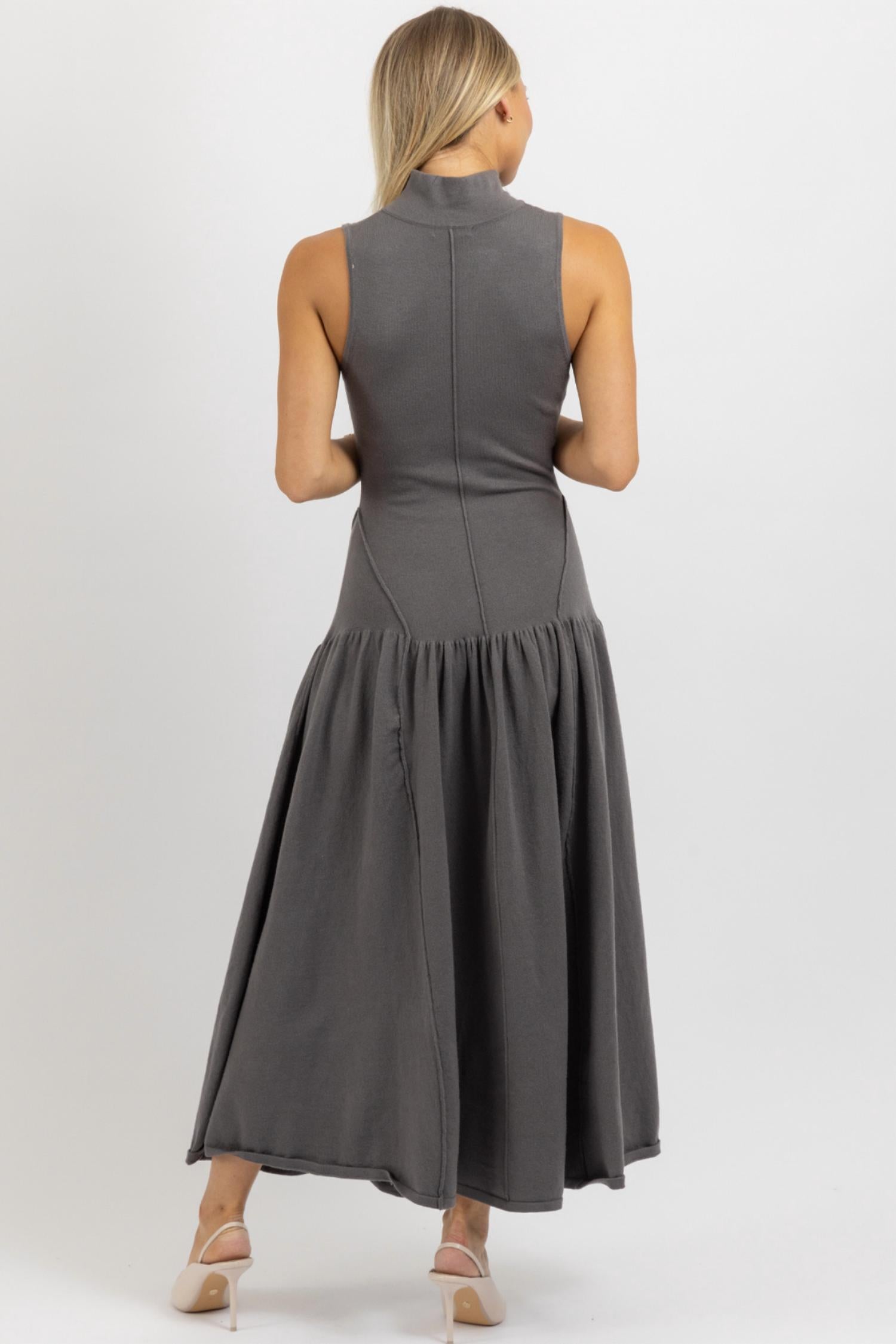 Lalavon - Lucy Mock Neck Maxi Dress