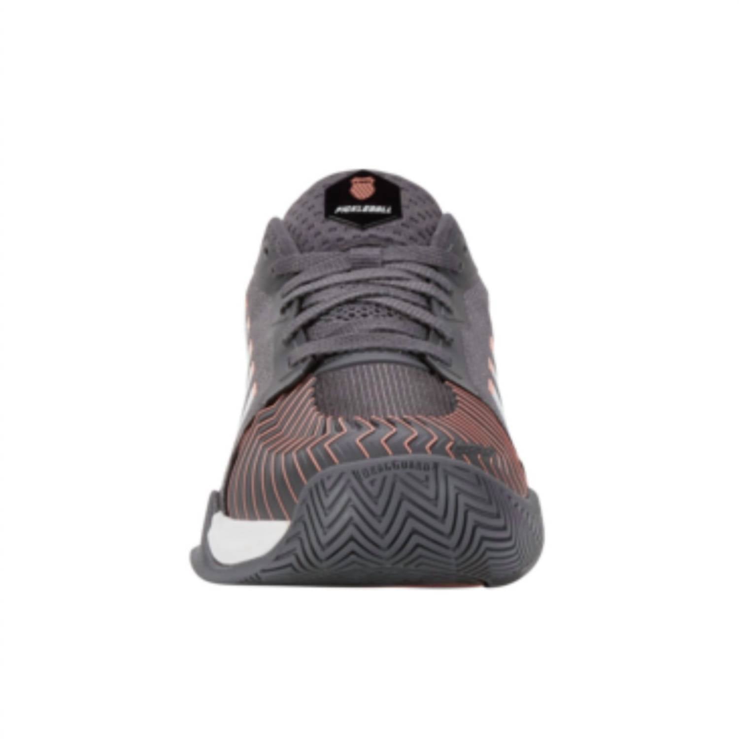 K-Swiss Women's Pickleball Supreme Shoes in asphalt white amber - women's shoe - detail view