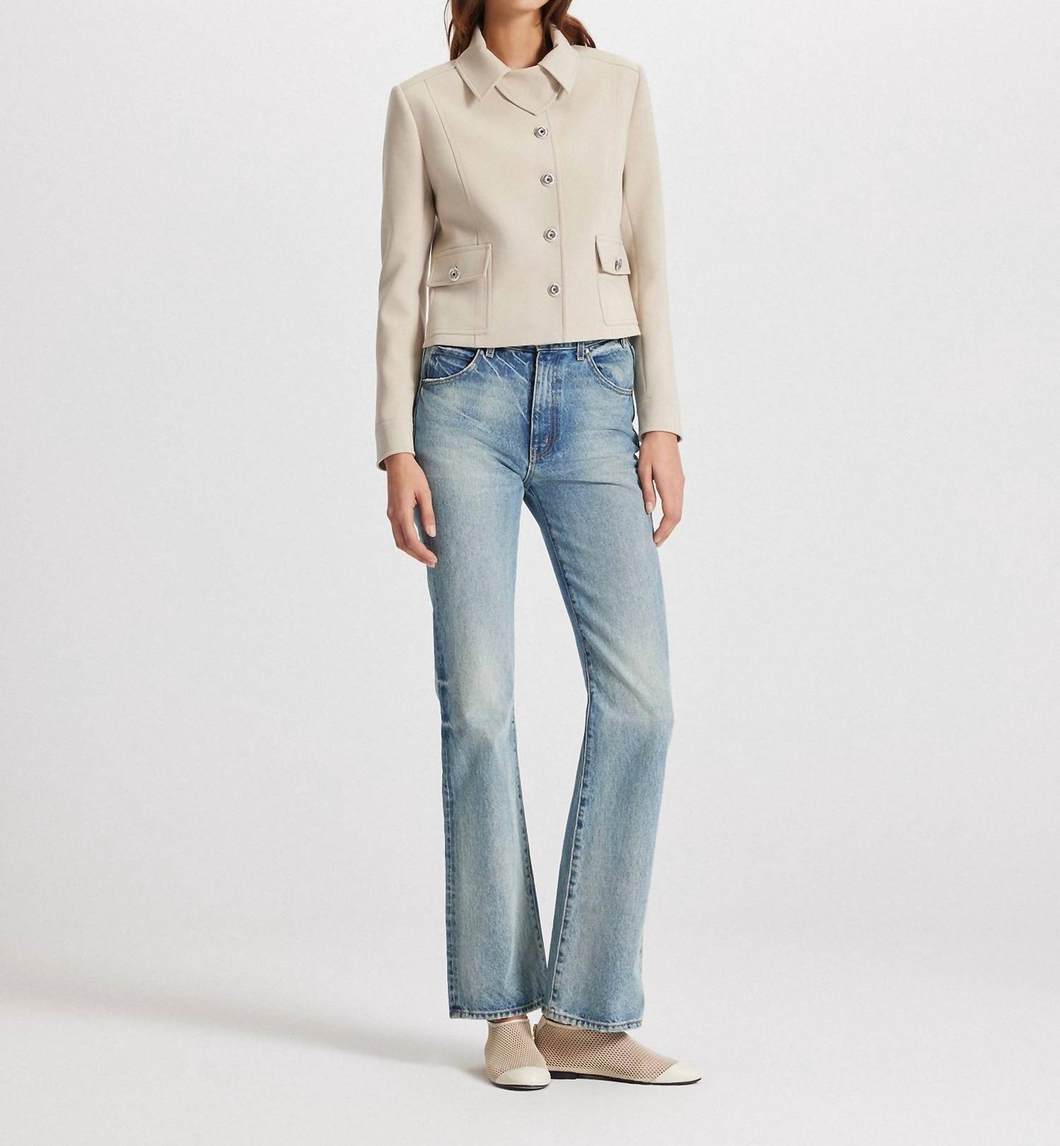 Theo The Label - Daphne Collar-Tab Military Jacket