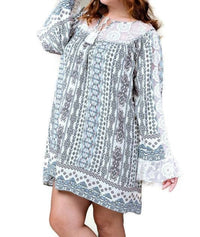 Kori - Ruffles & Lace Dress - Plus