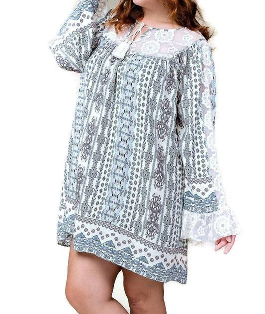 Kori - Ruffles & Lace Dress - Plus