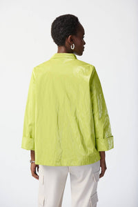 Joseph Ribkoff Winsome Water Resistant Novelty Boxy Jacket in key lime - women's jacket